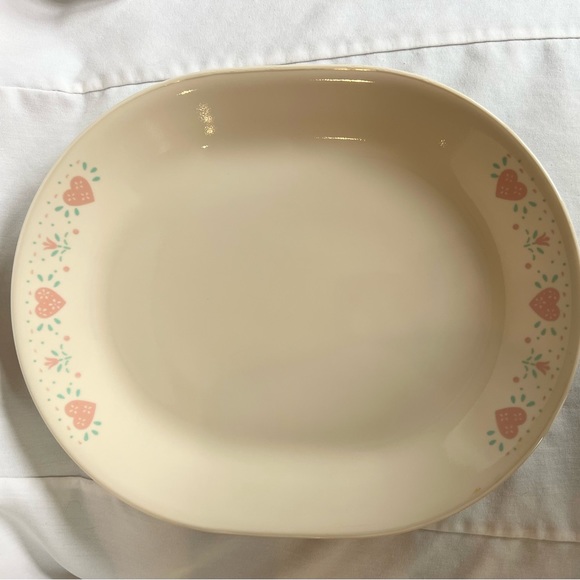 Corelle Forever Yours Serving Platter Vintage 10 x 12” Oval Excellent Condition - Picture 10 of 10